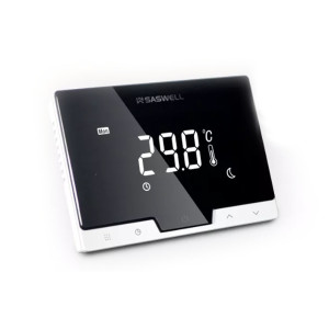 Термостат с ЖК экраном недельная программа для котлов SASWELL T19WHB-7-RF-WIFI черный Термостат с ЖК экраном недельная программа для котлов SASWELL T19WHB-7-RF-WIFI черный