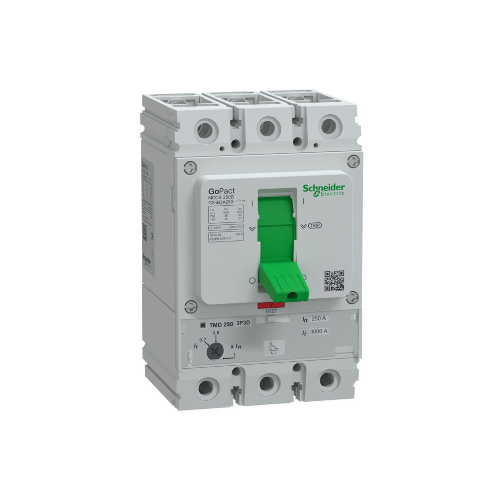 Автоматический выключатель Schneider Electric GoPact 250 3P 250А 25kA 415В AC TMD РТЗ