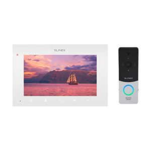 Комплект видеодомофон Slinex SM-07MTHD, белый + вызывная панель ML-20HD, серебристый чёрный Комплект видеодомофон Slinex SM-07MTHD, белый + вызывная панель ML-20HD, серебристый чёрный