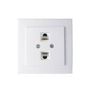 Розетка Компьютерная Rj45 NILSON TOURAN двойная Розетка Компьютерная Rj45 NILSON TOURAN двойная