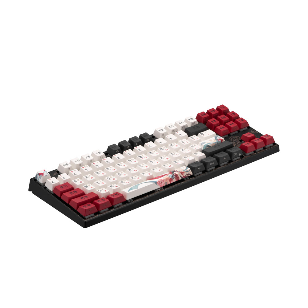 Клавиатура Varmilo VEM87 Beijing Opera 87Key, EC V2 Rose, USB-A, EN/UKR, White Led, Черный Клавиатура Varmilo VEM87 Beijing Opera 87Key, EC V2 Rose, USB-A, EN/UKR, White Led, Черный