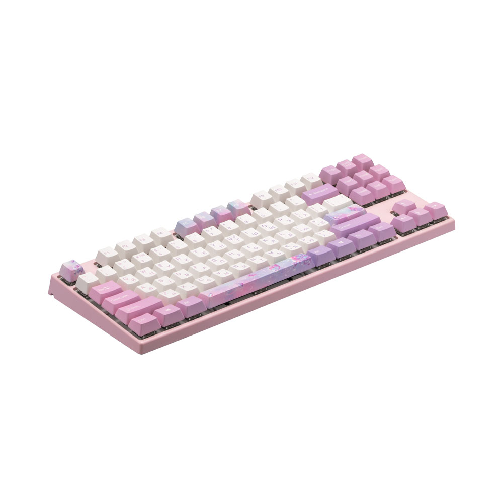 Клавиатура Varmilo VEM87 Dreams On Board 87Key, EC V2 Rose, USB-A, EN/UKR, White Led, Розовый Клавиатура Varmilo VEM87 Dreams On Board 87Key, EC V2 Rose, USB-A, EN/UKR, White Led, Розовый