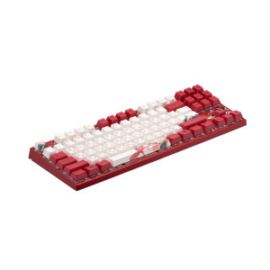 Клавиатура Varmilo VEM87 Koi 87Key, EC V2 Rose, USB-A, EN/UKR, White Led, Красный