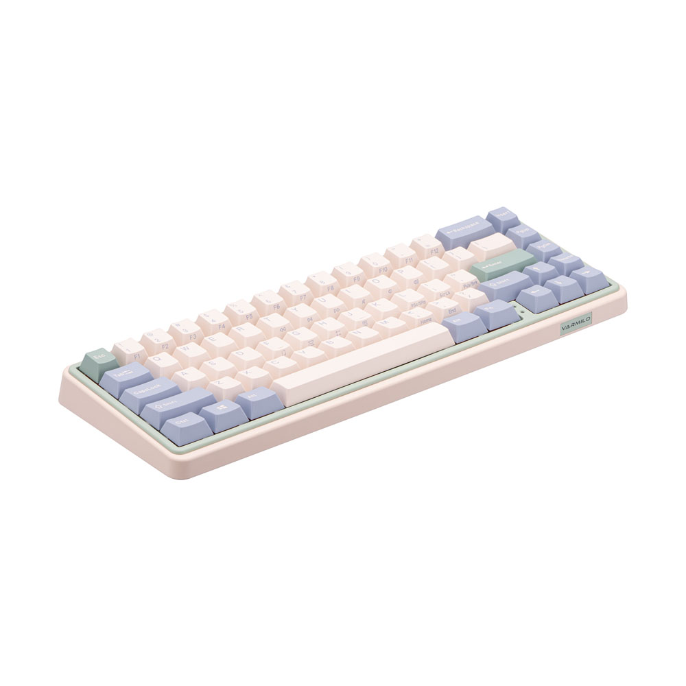 Клавиатура Varmilo Minilo VXT67 Eucalyptus 67Key, Gateron G Pro 2.0 Brown, BT/WL/USB-A, Hot-Swap, EN, RGB, Pink Клавиатура Varmilo Minilo VXT67 Eucalyptus 67Key, Gateron G Pro 2.0 Brown, BT/WL/USB-A, Hot-Swap, EN, RGB, Pink