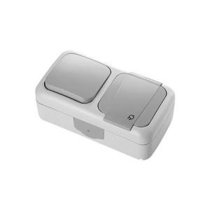 Выключатель и розетка VIKO PALMIYE одинарный