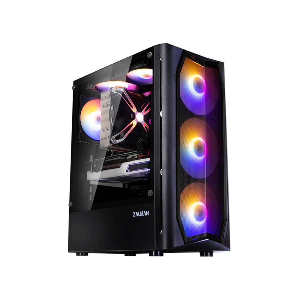 Корпус Zalman N4 Rev.1, без БП, RGB, TG Side Window, ATX, черный