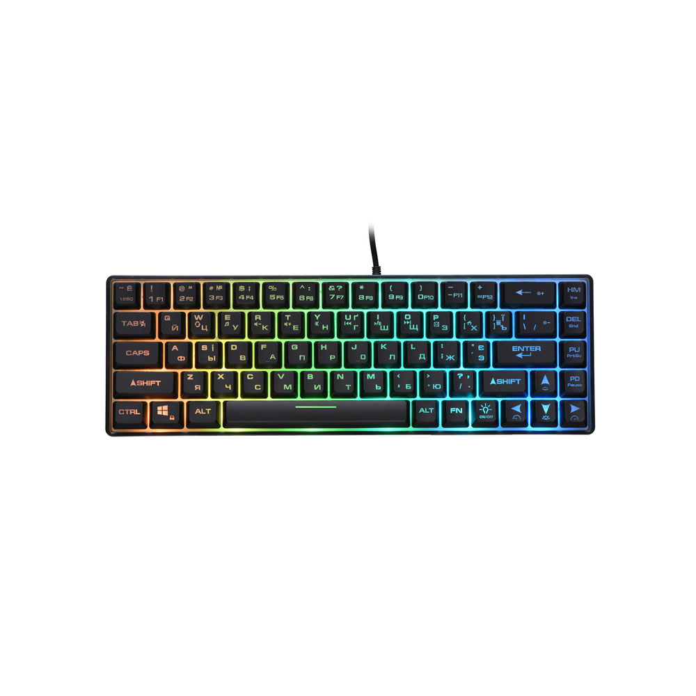 Клавиатура игровая 2E Gaming KG345 RGB 68key USB Transparent
