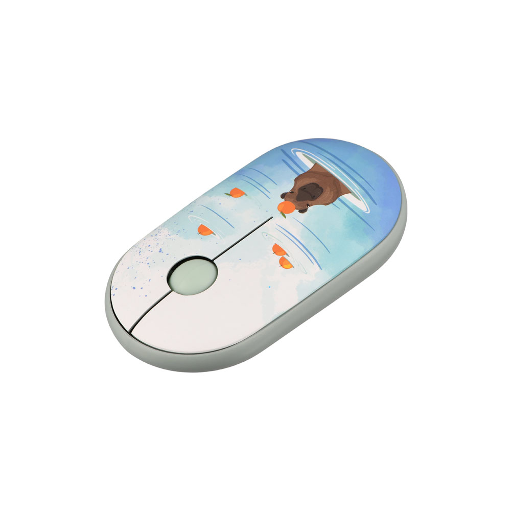 Мышь 2E MF300 CAPYBARA:TANGERINE Silent WL BT, зеленый