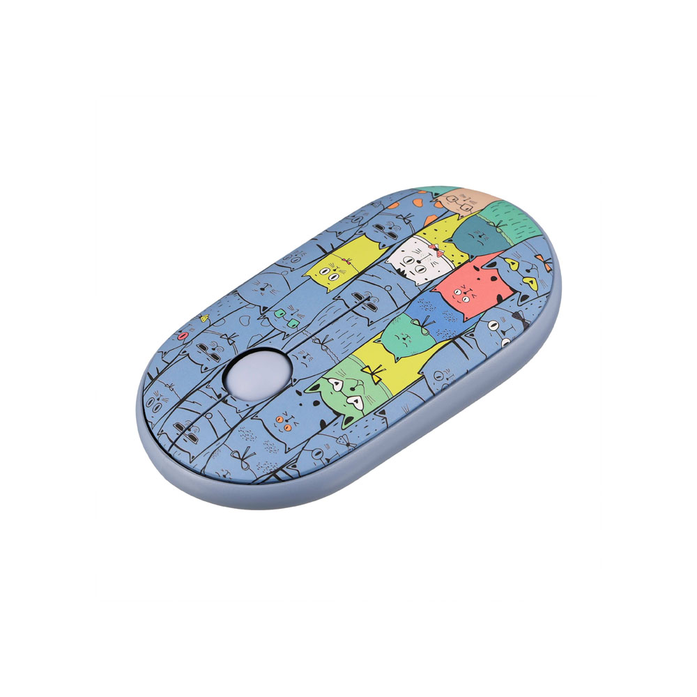 Мышь 2E MF300 PETS:CATS Silent WL BT, синий