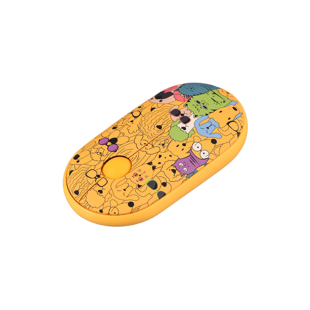 Мышь 2E MF300 PETS:CATS'n'DOGS Silent WL BT, желтый