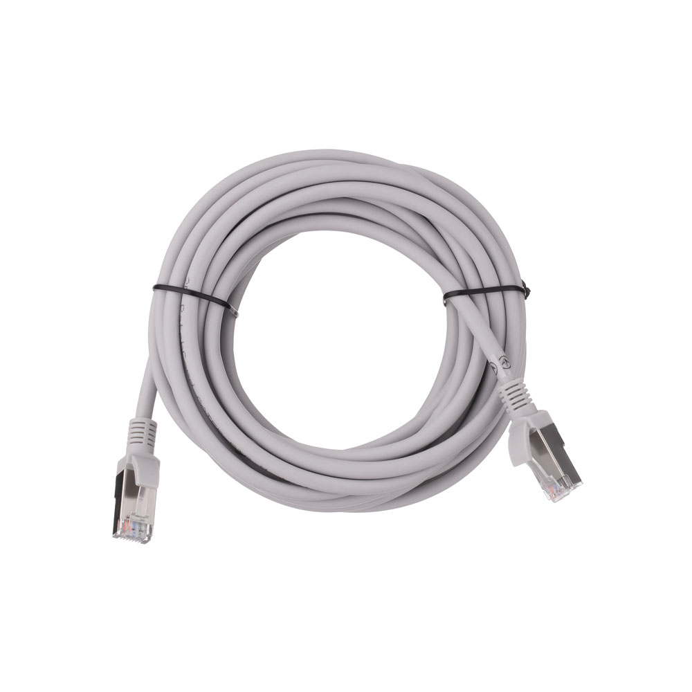 Патч-корд 2E САТ 5e, FTP, 5м, 26AWG, RJ45, 7/0.16, Cu, LSZH, серый