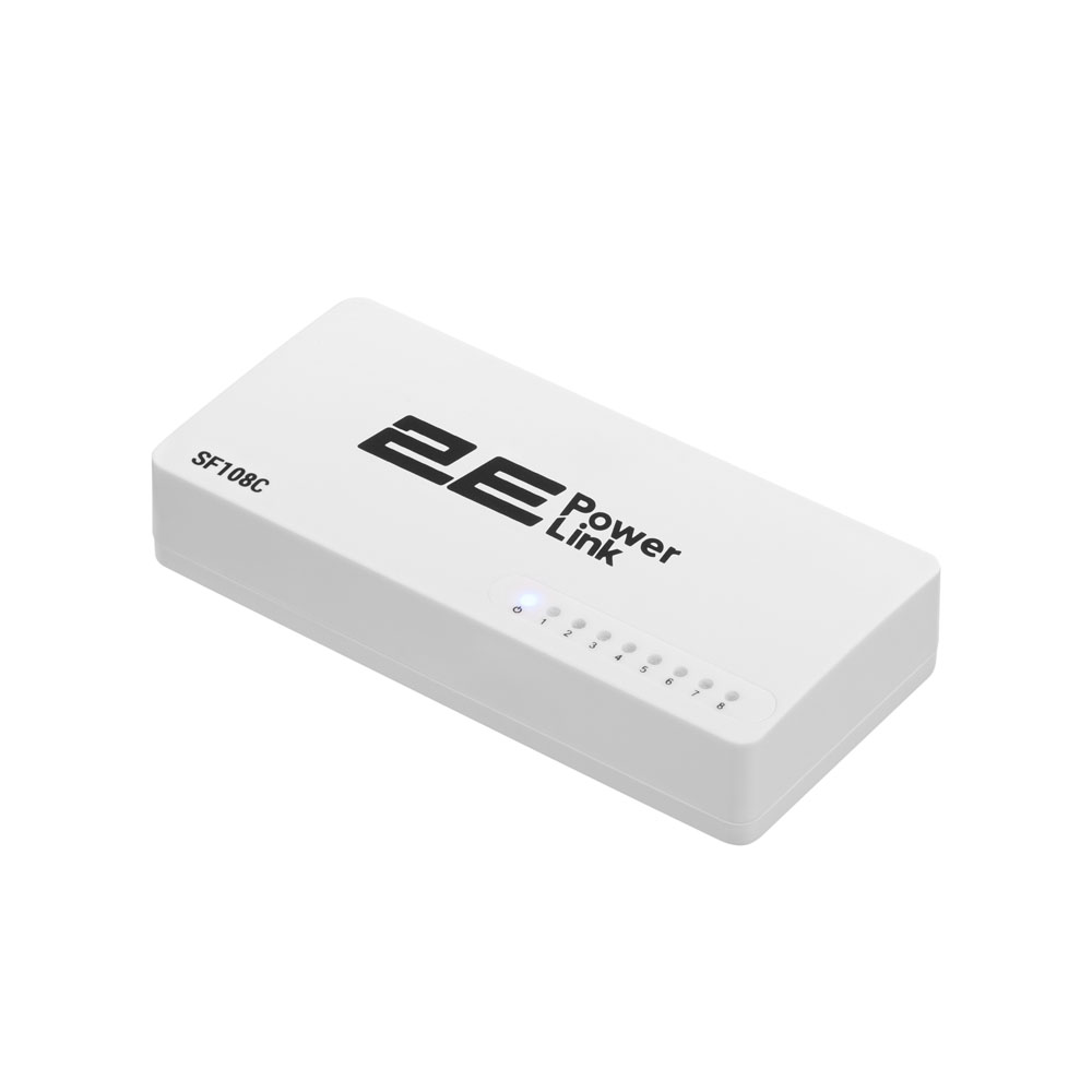 Коммутатор 2E PowerLink SF108C 8xFE, неуправляемый, десктоп