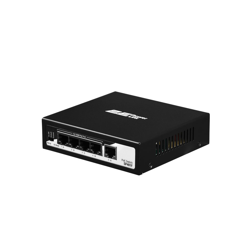Коммутатор 2E PowerLink SP401F 5xFE (4x FE PoE, 1xFE Uplink, 55W), неуправляемый