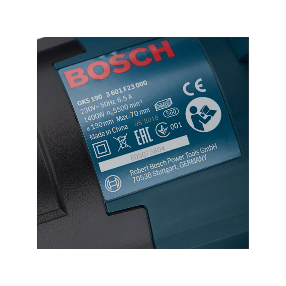 Пила циркулярная BOSCH GKS190 190mm