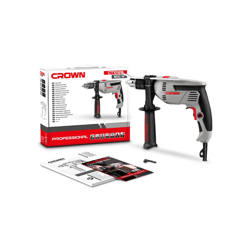 Дрель ударная CROWN CT10128 600W 13mm
