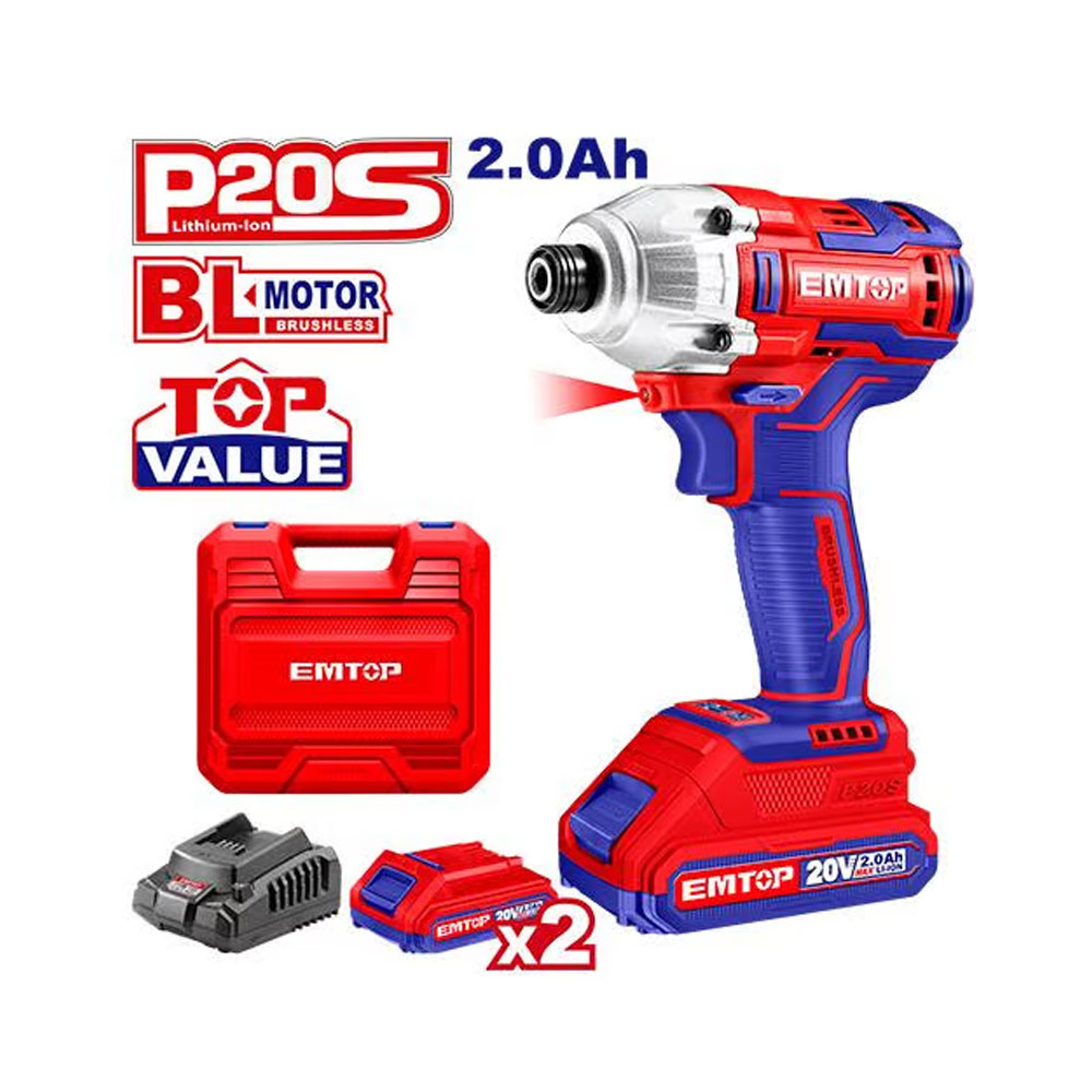 Аккумуляторный ударный гайковерт Emtop ECDLIR2017