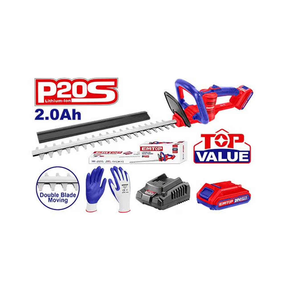 Аккумуляторный кусторез Emtop ELHT204611