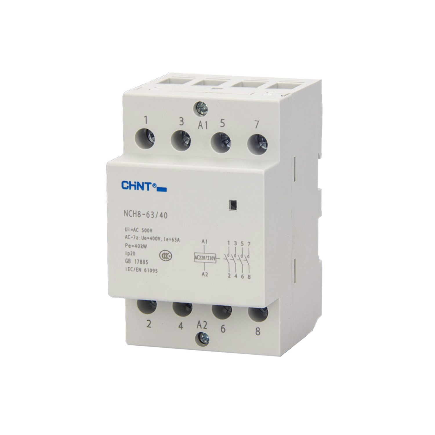 Модульный контактор CHINT NCH8-63/40 230V 50HZ 4Р 63А