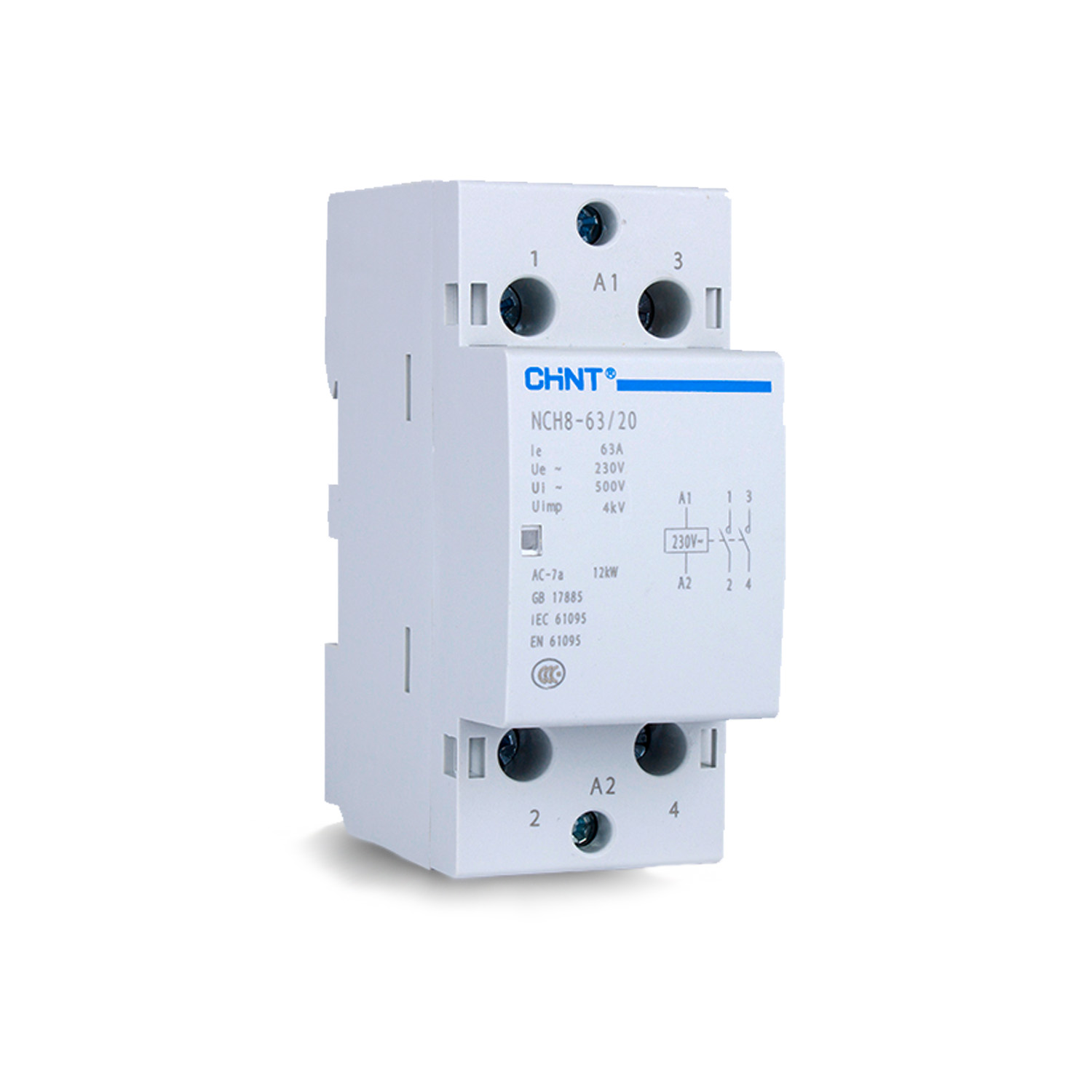 Модульный контактор CHINT NCH8-63/20 230V 50HZ 2Р 63А