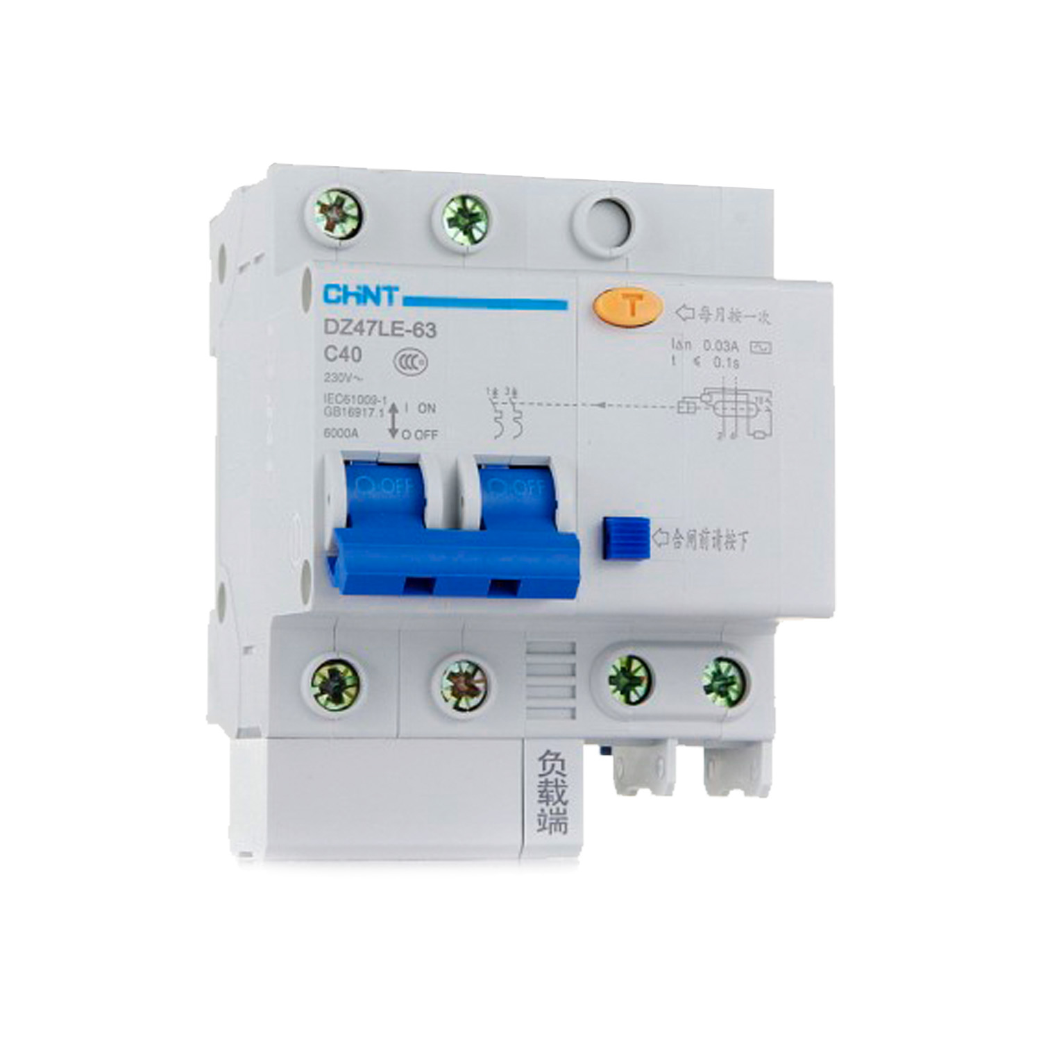 Дифавтомат CHINT DZ47LE-63 2P 30mA C40