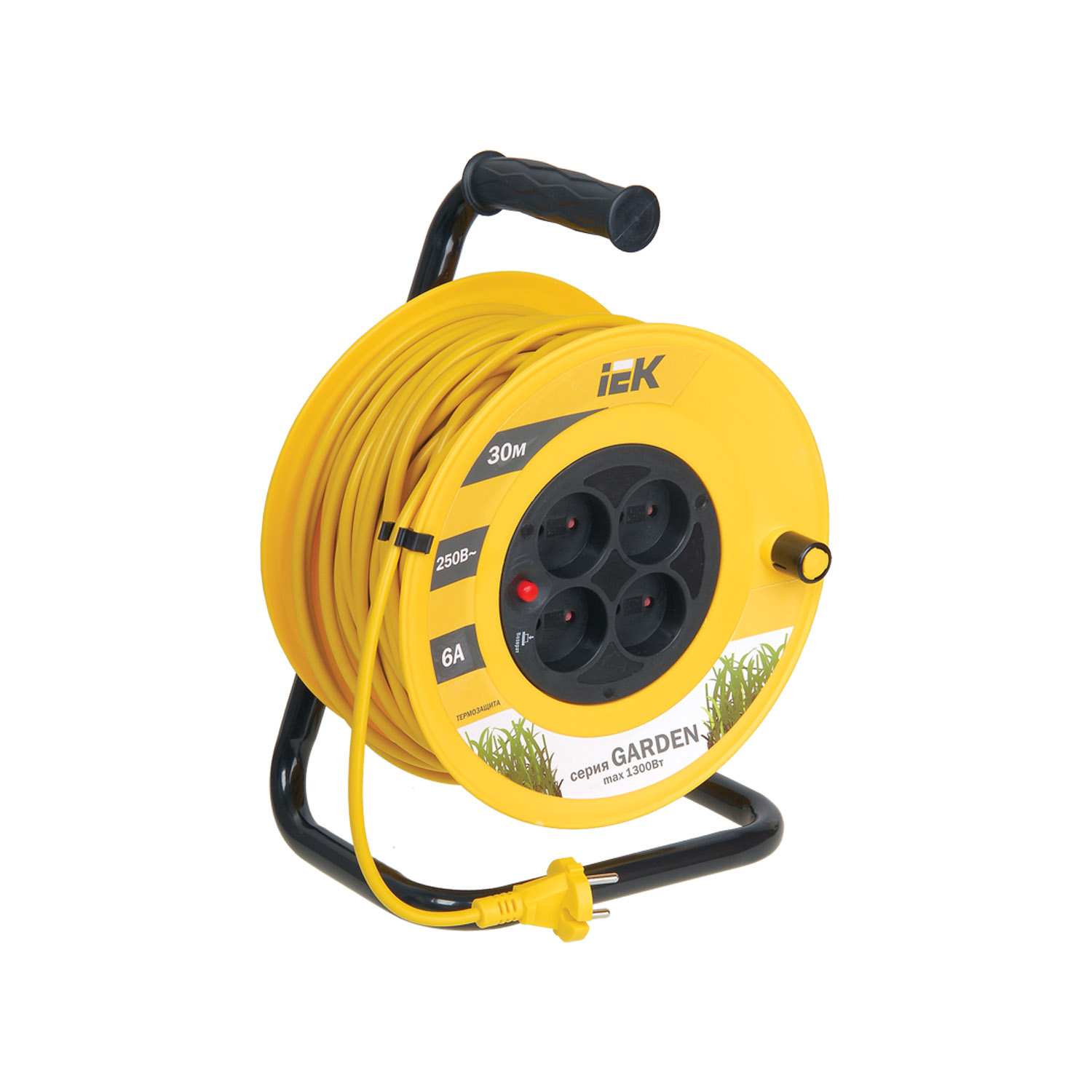 Катушка IEK УК30 с т/з 4 места 2Р/30м 2х0,75 мм2 