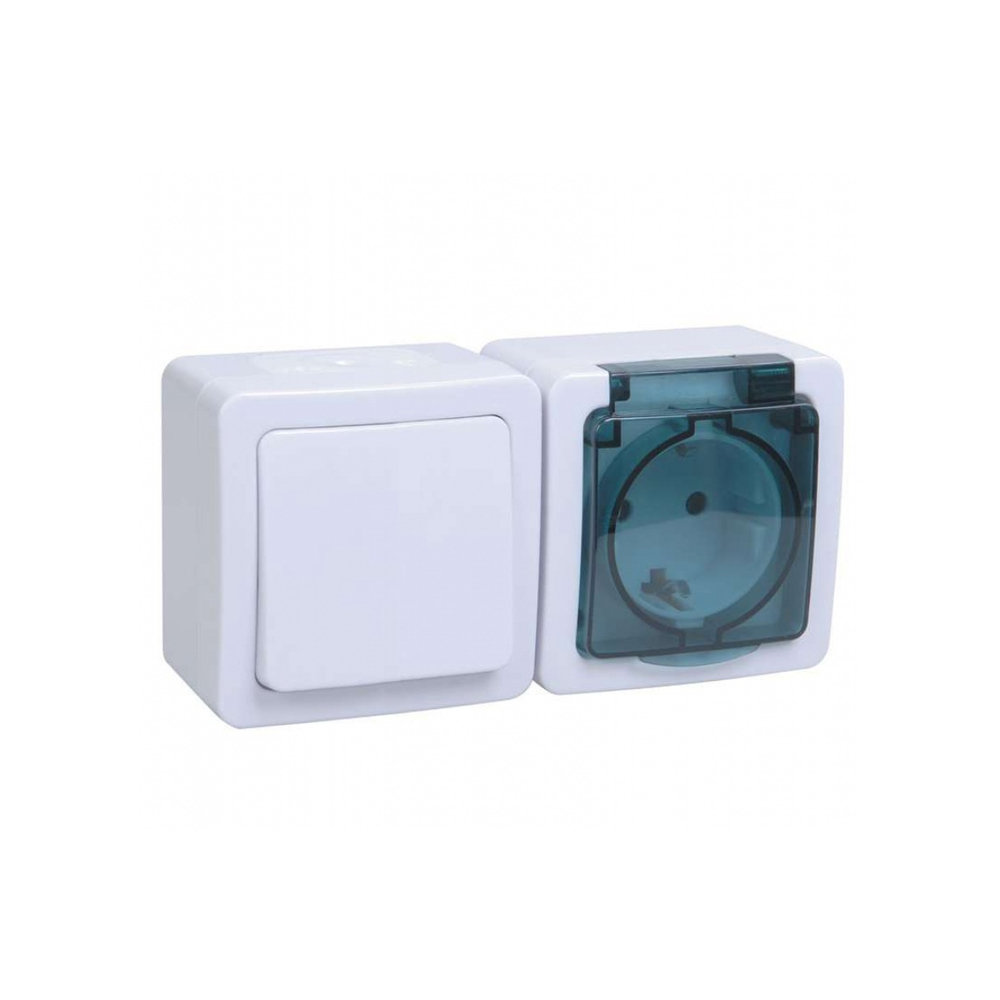 Розетка выключатель IEK БГб-22-31-ГПБд ГЕРМЕС PLUS