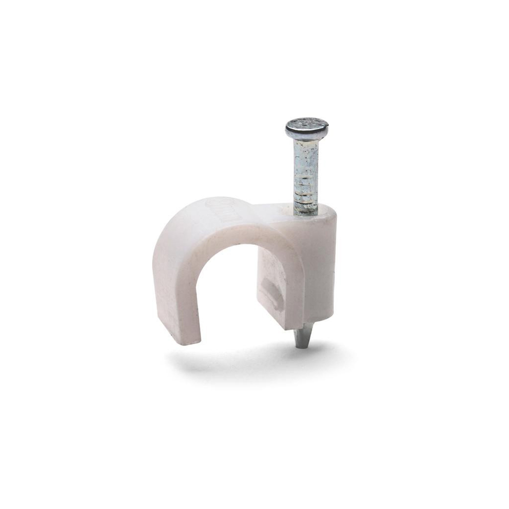 Скоба IEK 35 мм круглая пластиковая (100шт)