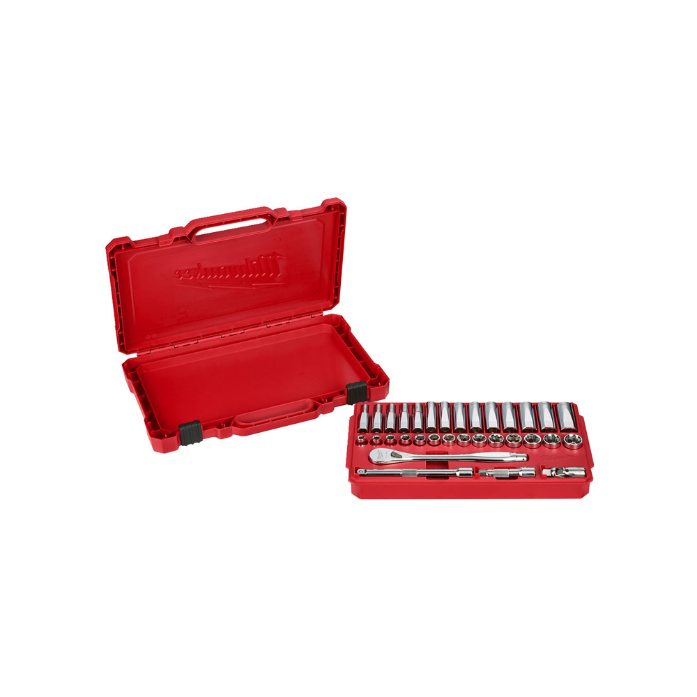 Набор головок метрический дюймовый с трещоткой Milwaukee 3/8