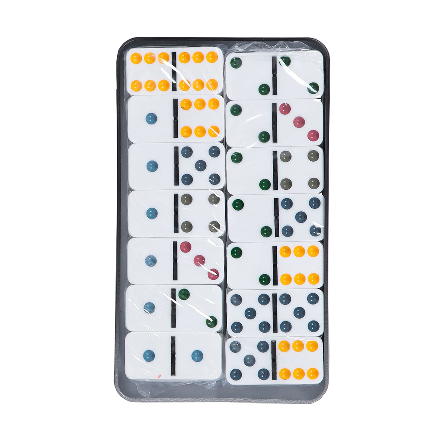 Домино цветное в железном боксе s168