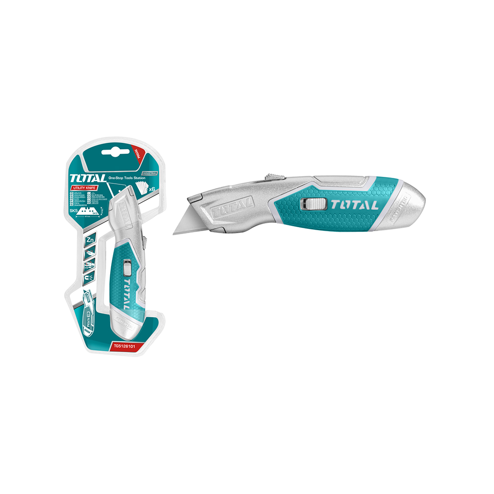 Нож с выдвижным трапециевидным лезвием TOTAL TG5126101