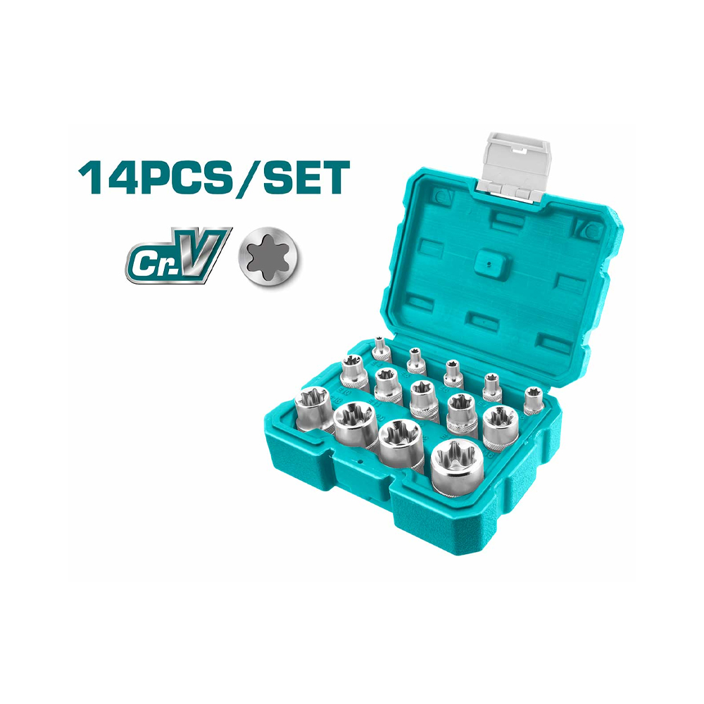 Набор торцевых головок Total THKTETS0114