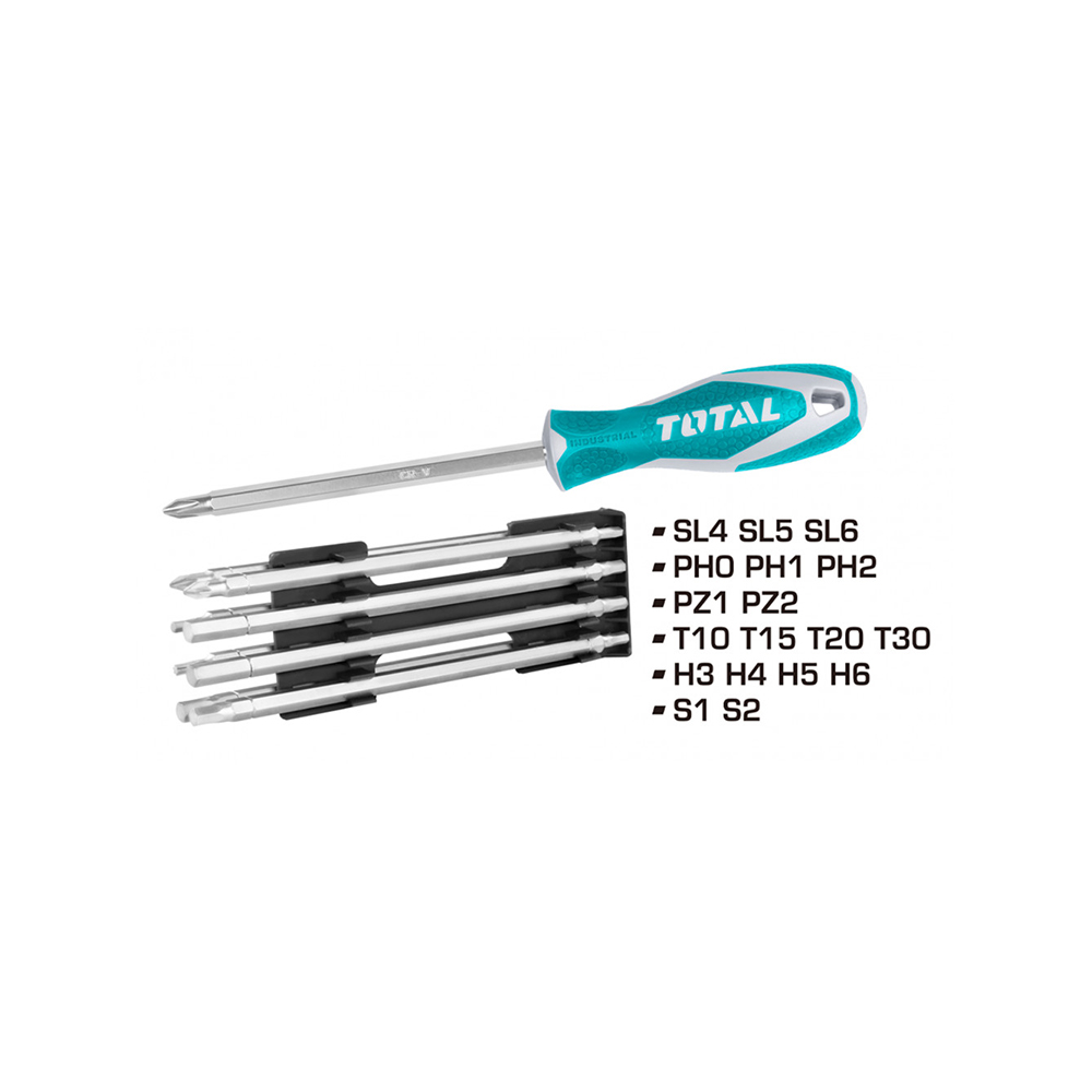 Набор отверток 18 В 1 TOTAL THT250236