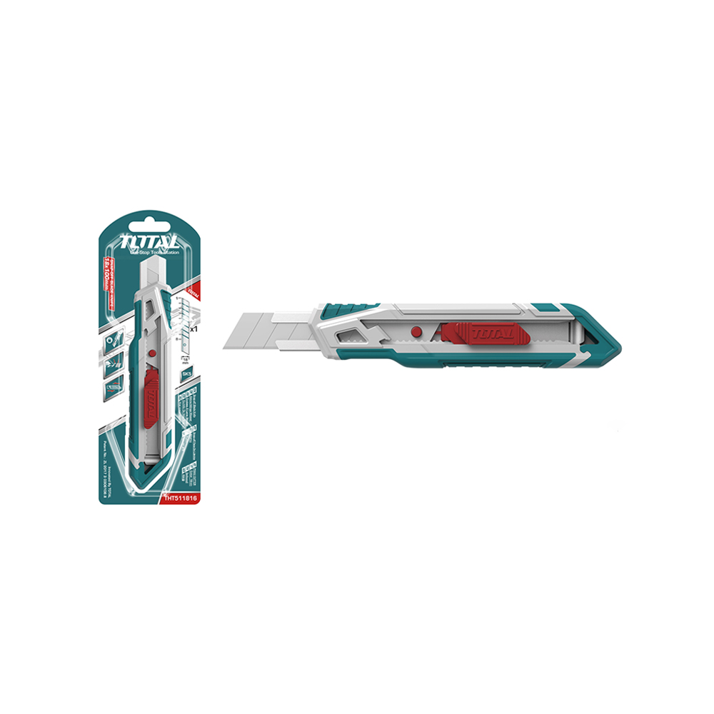 Нож с выдвижным лезвием TOTAL THT511816