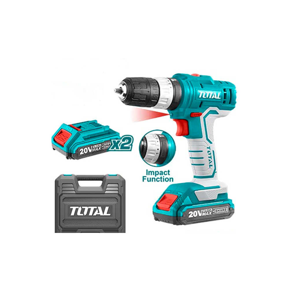 Дрель ударная аккумуляторная TOTAL TIDLI20012