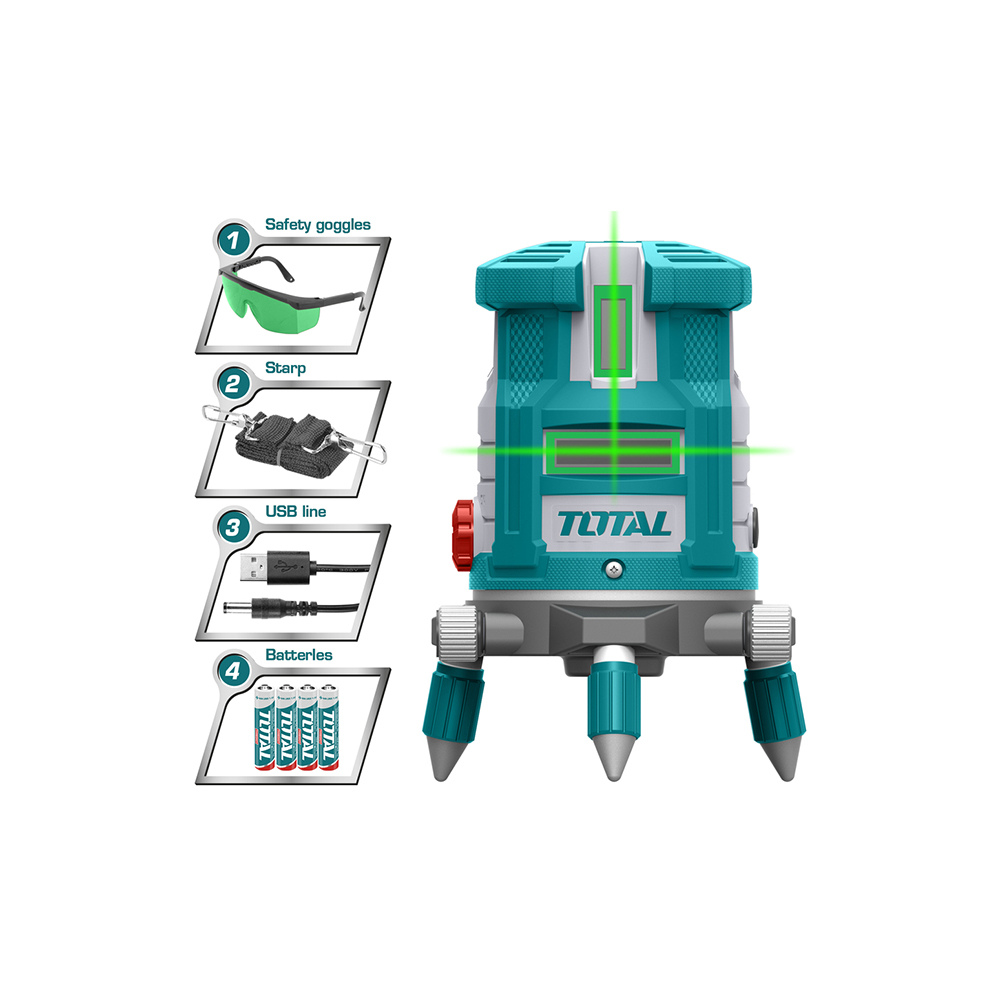 Лазерный уровень 3D TOTAL TLL305205