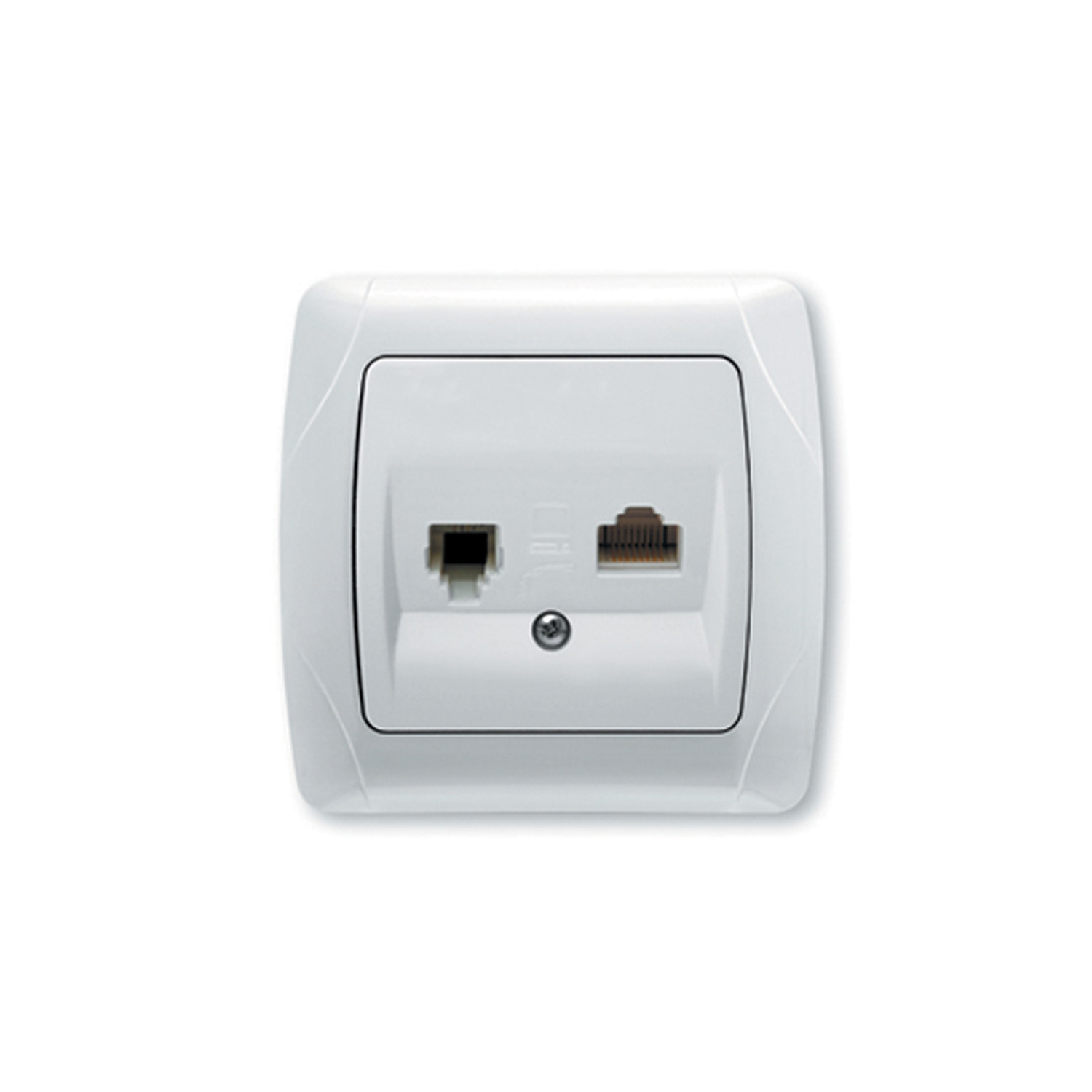 Розетка VIKO CARMEN сетевая комбинированная (компьютер + телефон Cat3+Cat5)