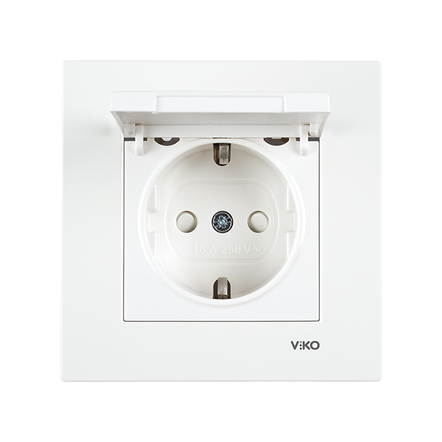 Розетка с защитной крышкой VIKO KARRE одинарная 16А