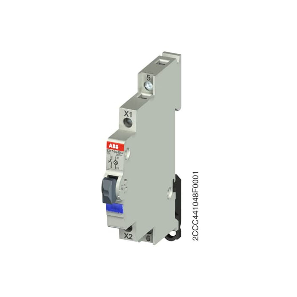 Выключающая кнопка с подсветкой ABB E217-16-10G220 голубой