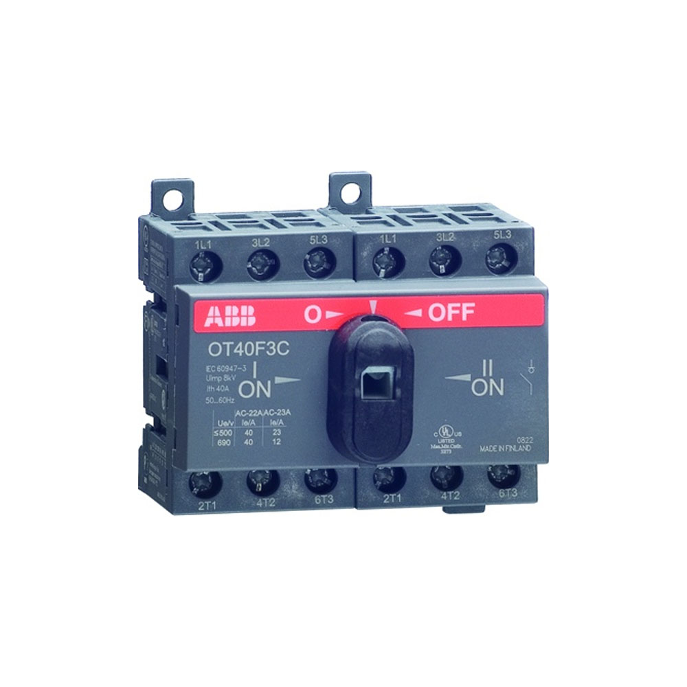 Выключатель-разъединитель реверсивный ABB OT40F3С 3Р 40А с ручкой управления