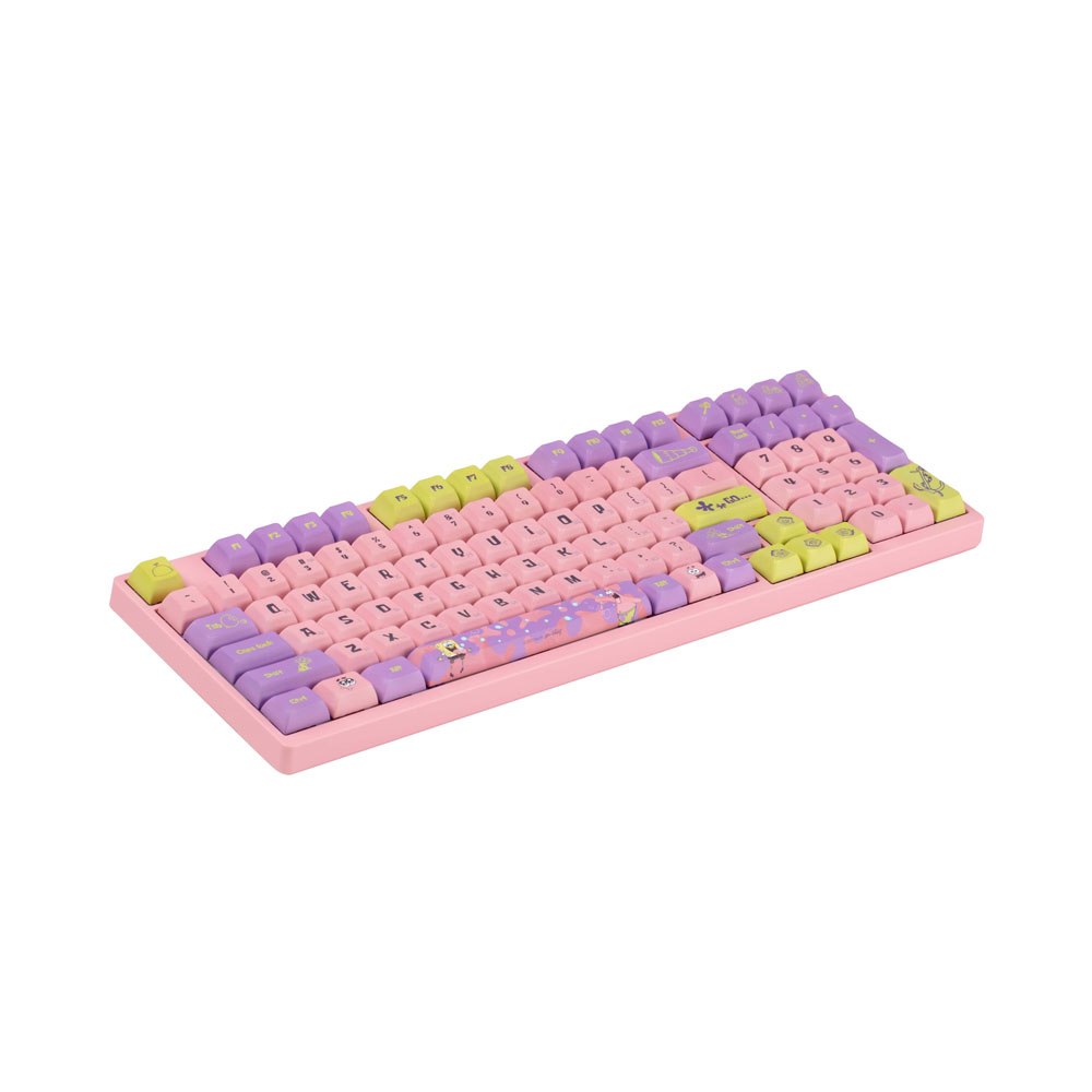 Клавиатура Akko 3098S Patrick 98Key, CS Sponge, USB-A, Hot-swappable, EN/UKR, RGB, Розовый