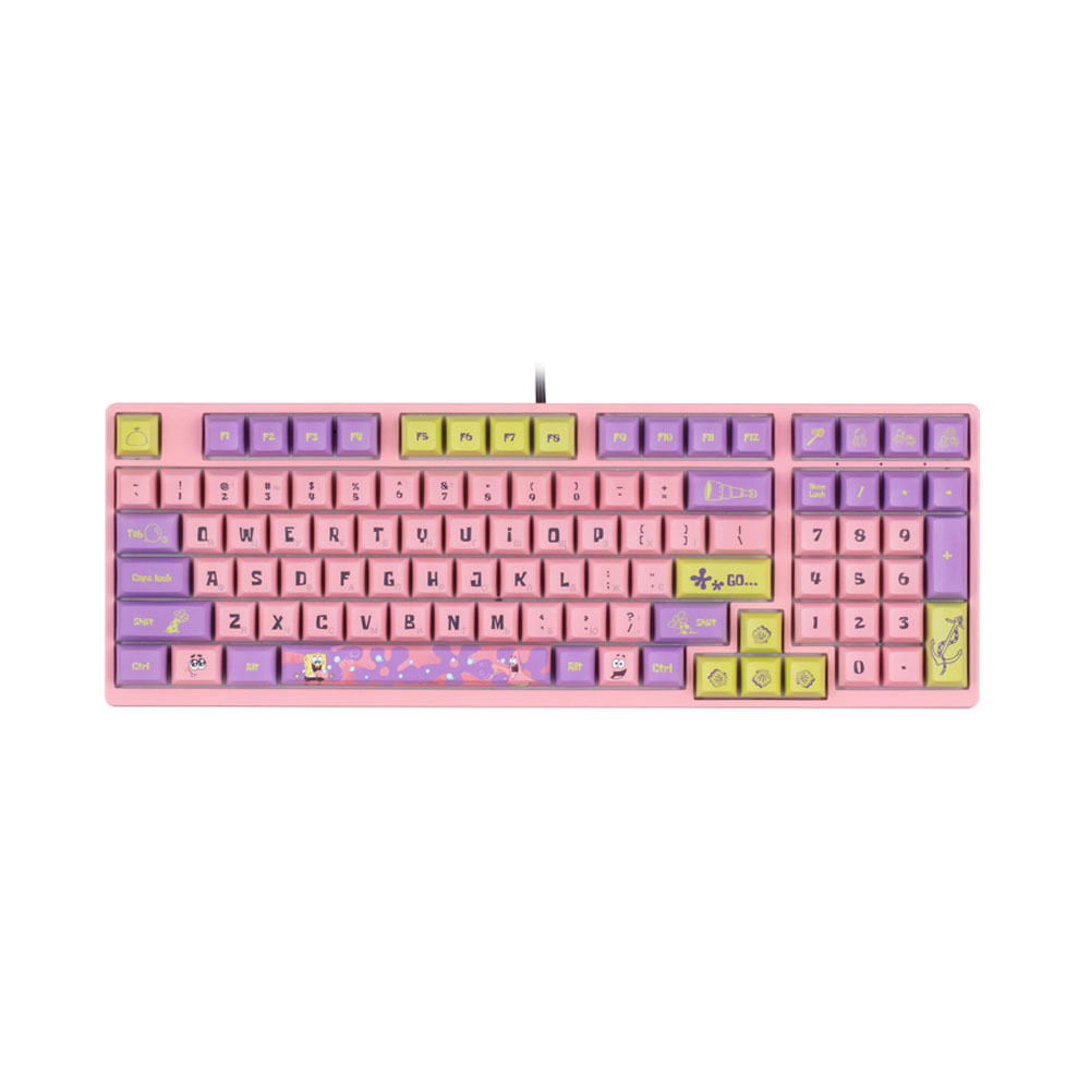 Клавиатура Akko 3098S Patrick 98Key, CS Starfish, USB-A, Hot-swappable, EN/UKR, RGB, Розовый