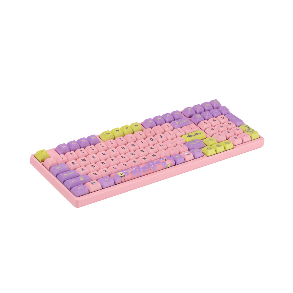 Клавиатура Akko 3098S Patrick 98Key, CS Starfish, USB-A, Hot-swappable, EN/UKR, RGB, Розовый