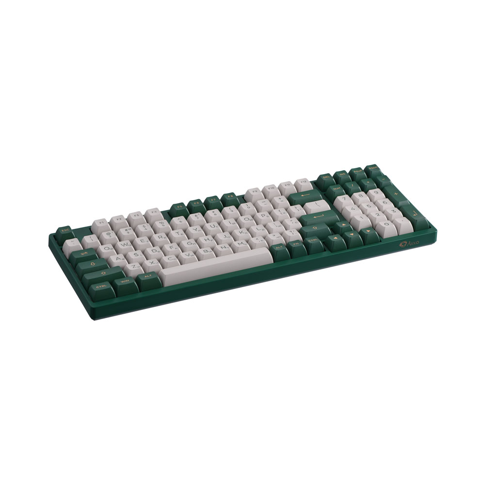 Клавиатура Akko 3098S London 98Key, CS Silver, USB-A, Hot-swappable, EN/UKR, RGB, Зеленый