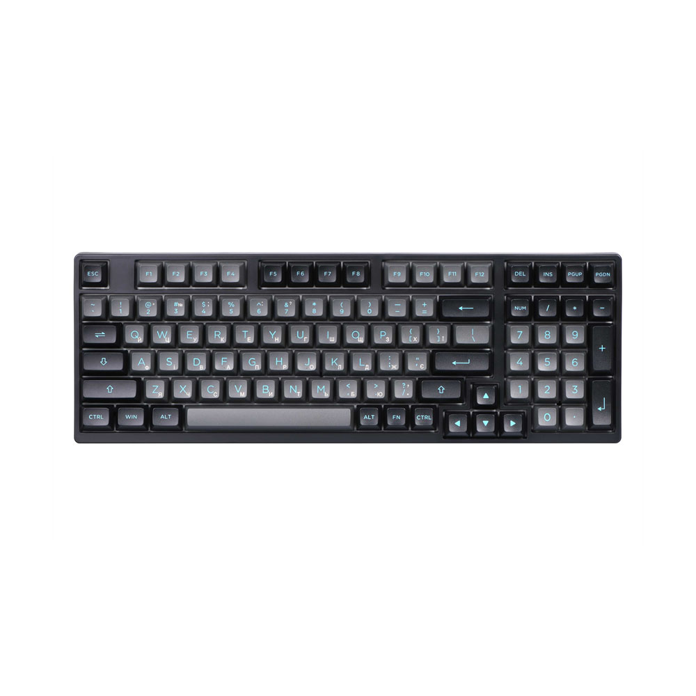 Клавиатура Akko 3098B Black&Cyan CS Silver RGB