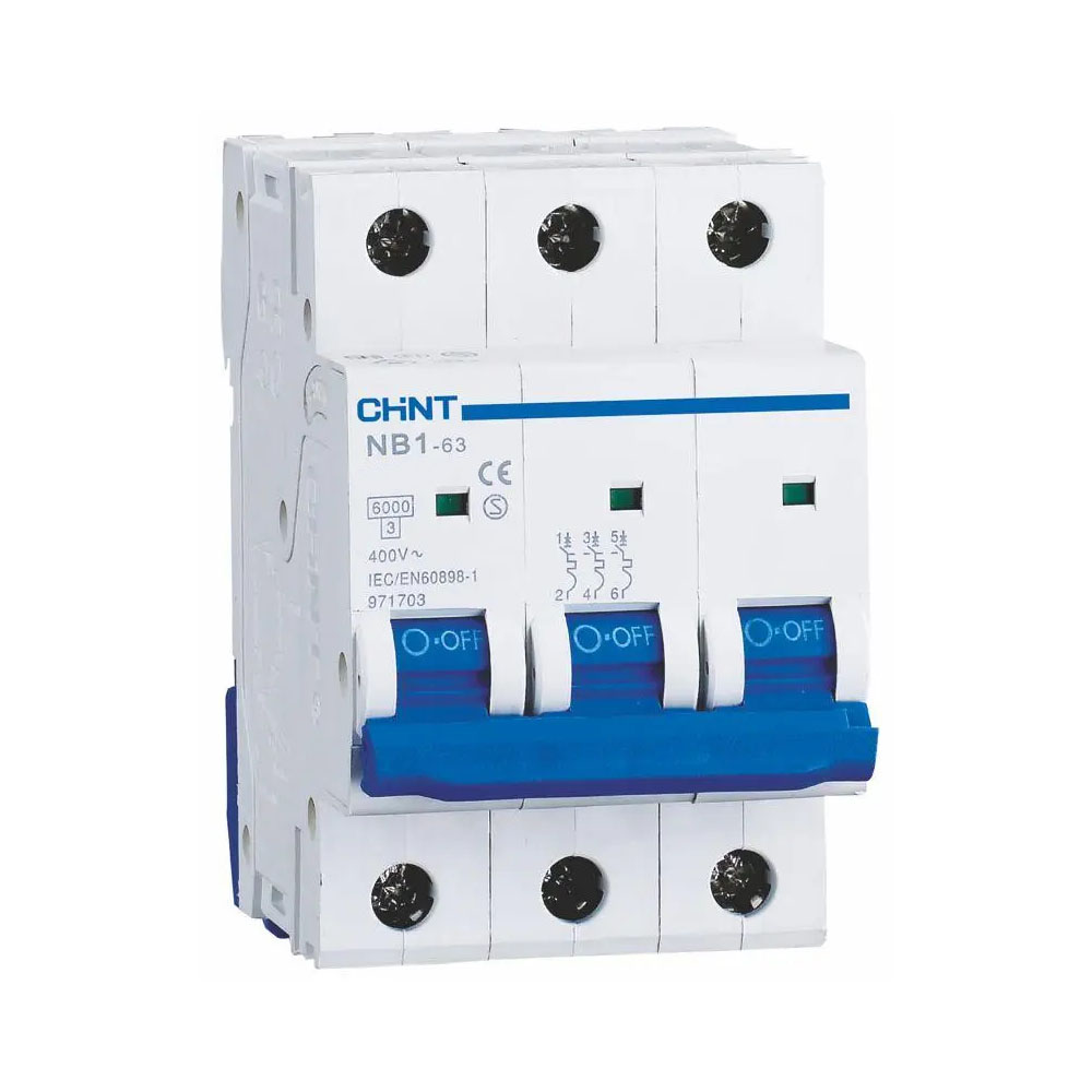 Автомат выключатель CHINT NB1-63 3P D50 6kA