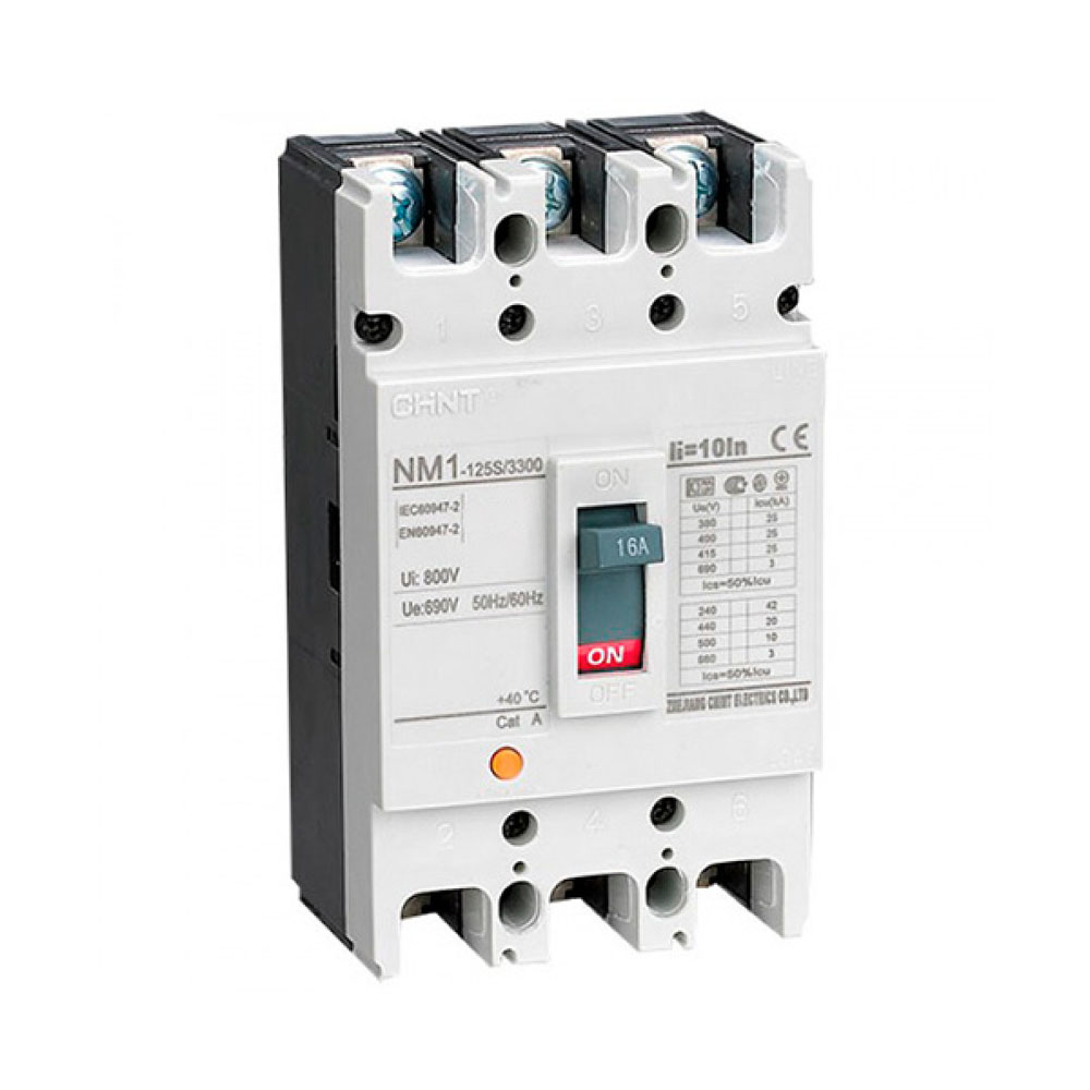 Автомат выключатель CHINT NM1-125S 3P 125A 25кА