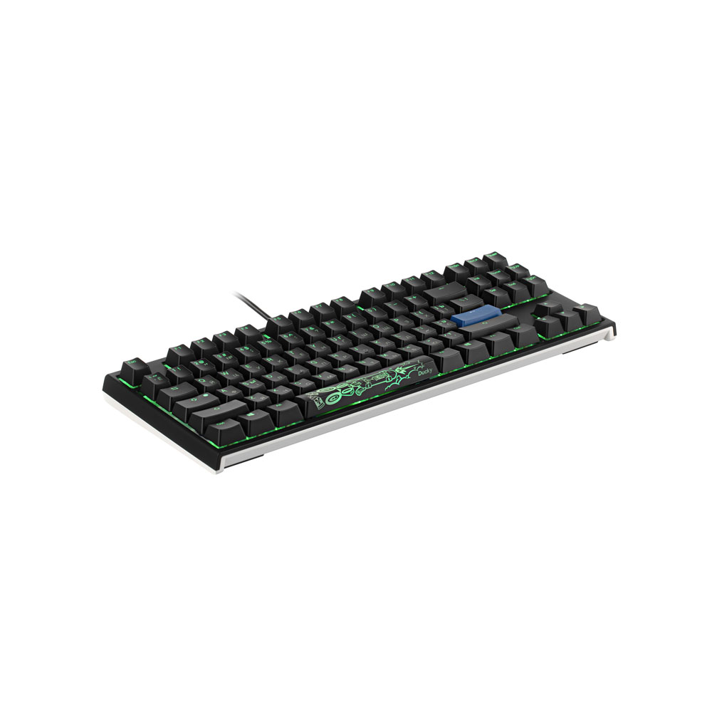 Механическая клавиатура Ducky One 2 TKL (RGB LED, UA/RU) [Cherry Blue, Black-White]