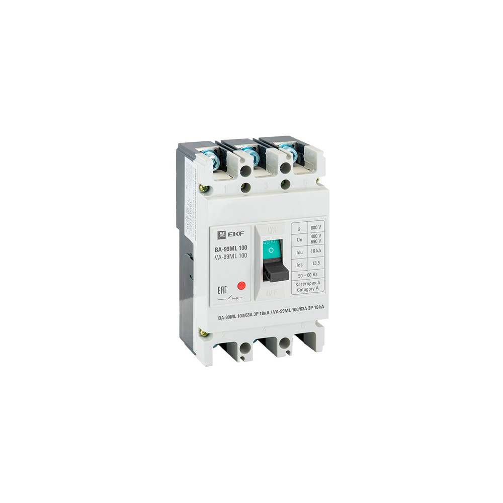 Автомат выключатель силовой EKF mccb99-100-160mi 100/160A