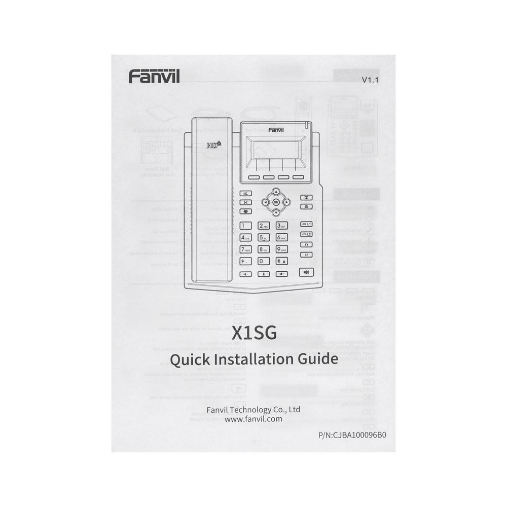 Телефон VoIP Fanvil X1SG черный