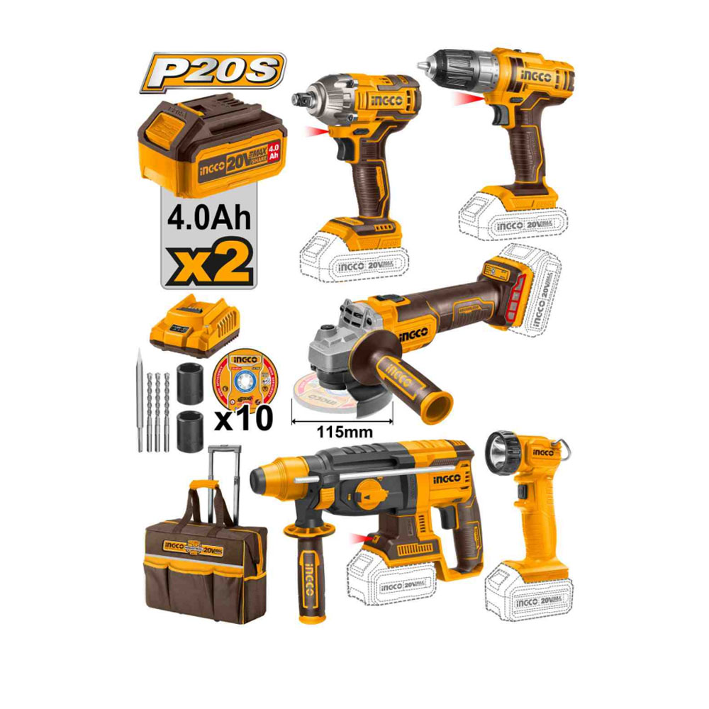 Набор аккумуляторного инструмента INGCO CKLI2019